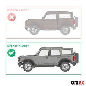 Ford Bronco Side Steps - Omac - FABA Aluminium - Silver - 2021